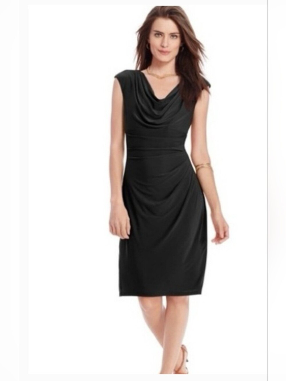 Ralph Lauren Cowl Neck Jersey Dress - 10